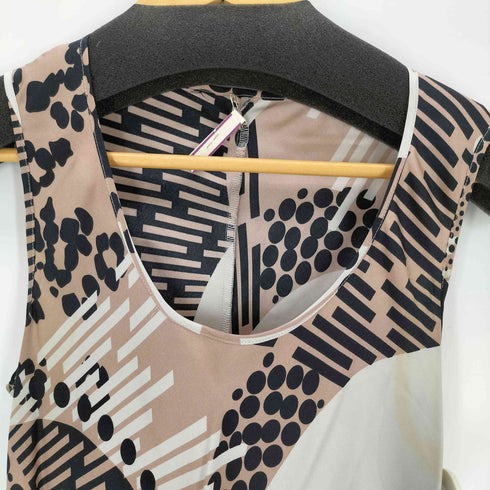 シーバイクロエ SEE BY CHLOE 総柄シルクノースリーブワンピース レディース