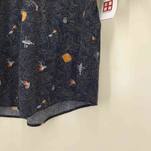 ウールリッチ WOOLRICH 総柄 フィッシュプリント S/S ボタンダウン シャツ メンズ