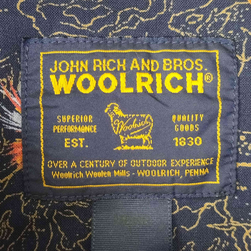 ウールリッチ WOOLRICH 総柄 フィッシュプリント S/S ボタンダウン シャツ メンズ