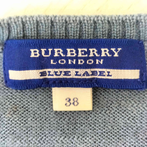 バーバリーブルーレーベル BURBERRY BLUE LABEL 半袖ウールサマーニット レディース 38