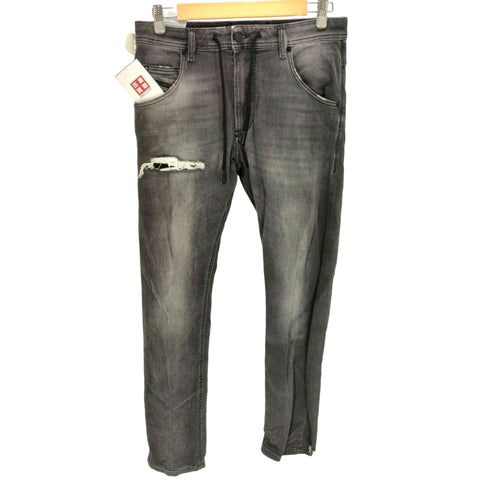 ディーゼル DIESEL KROOLEY CB-NE ブラックデニム ジョグジーンズ メンズ 28