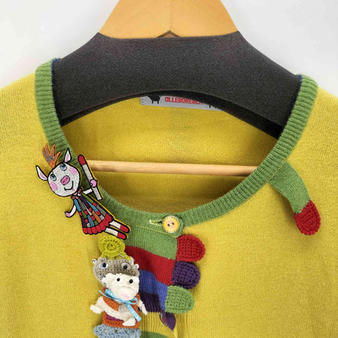 アルベロベロ OLLEBOREBLA キャラクターアップリケ付き カーディガン レディース