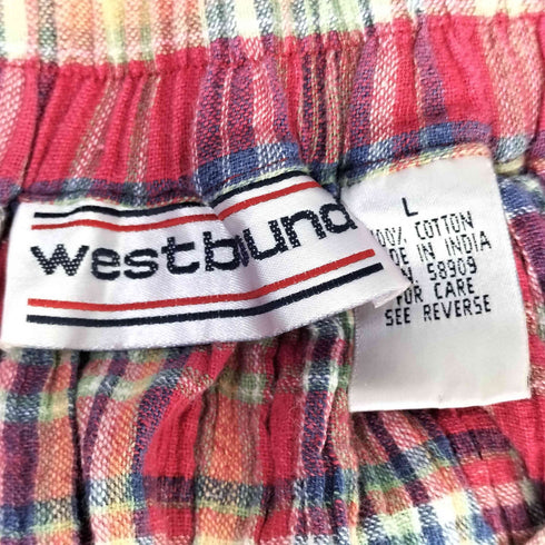 westbound インドコットン マドラスチェック スカート レディース import:L