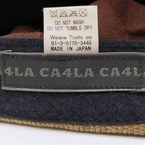 カシラ CA4LA レザー切り替え ベロア キャスケット メンズ