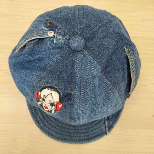 ニューヨークハット NEWYORK HAT&CAP CO. USA製 デニム 刺繍デザイン キャスケット レディース
