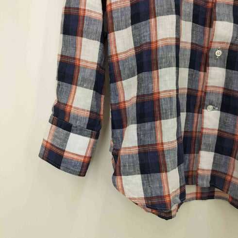 ビームスエフ BEAMS F SLIM FIT リネン チェック シャツ メンズ JPN:M