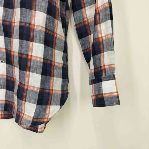 ビームスエフ BEAMS F SLIM FIT リネン チェック シャツ メンズ JPN:M