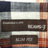 ビームスエフ BEAMS F SLIM FIT リネン チェック シャツ メンズ JPN:M