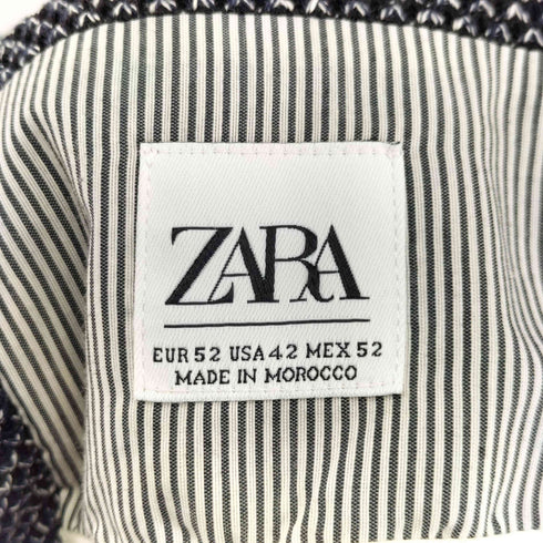 ザラ ZARA 2B ツイード調 ジャケット メンズ DE:52