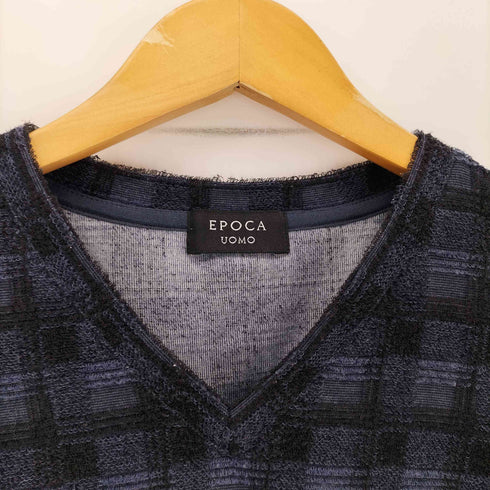 エポカウォモ Epoca uomo パイルチェックTシャツ メンズ 50