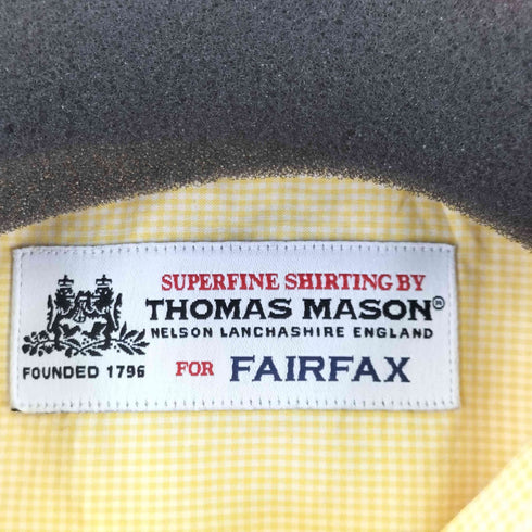 トーマスメイソンフォーフェアファクス THOMAS MASON for FAIRFAX コットン ギンガムチェック S/S シャツ メンズ JPN:L