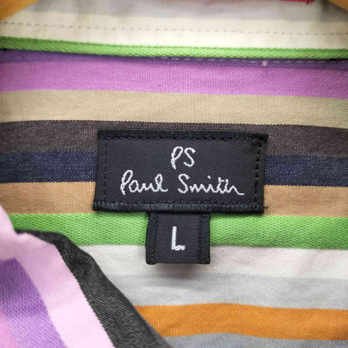 ポールスミス Paul Smith マルチストライプレギュラーカラーシャツ メンズ import:L