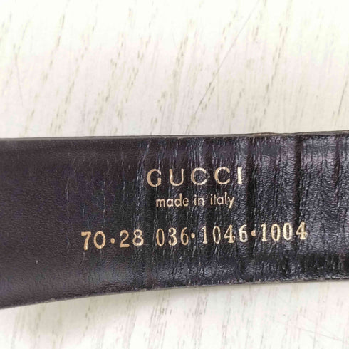 グッチ GUCCI イタリア製 Gロゴバックル レザーベルト レディース 70・28