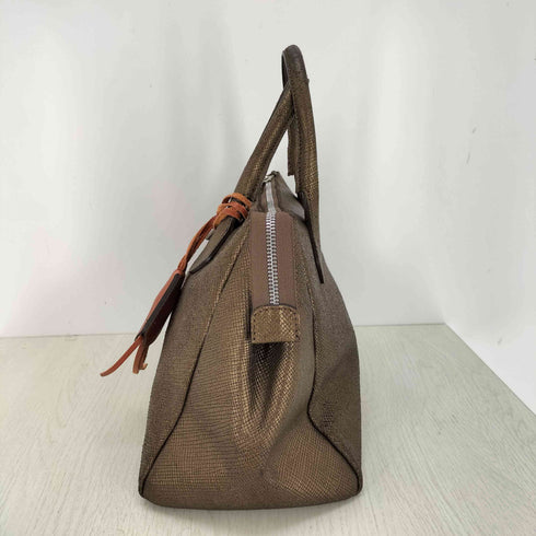 ジャンニキャリーニ GIANNI CHIARINI メタリックレザーハンドバッグ レディース