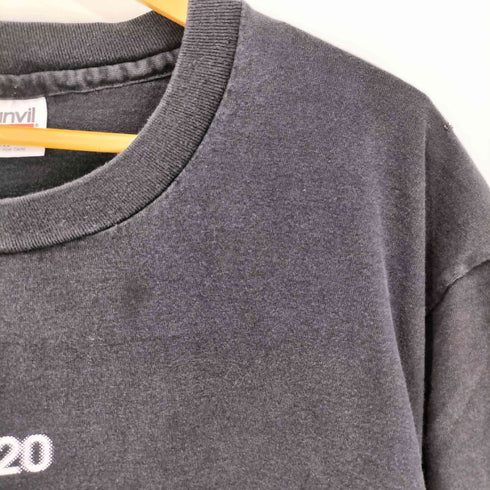 アンビル Anvil 90s USA製 裾&袖シングルステッチ 20/20 vision 両面プリント モーションロゴ クルーネックTシャツ メンズ import:XL