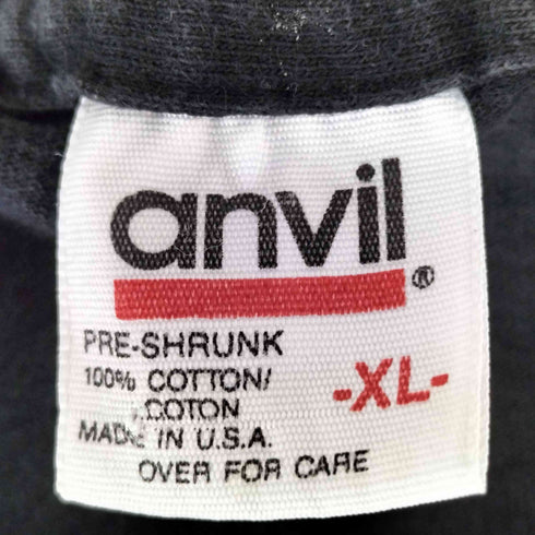 アンビル Anvil 90s USA製 裾&袖シングルステッチ 20/20 vision 両面プリント モーションロゴ クルーネックTシャツ メンズ import:XL