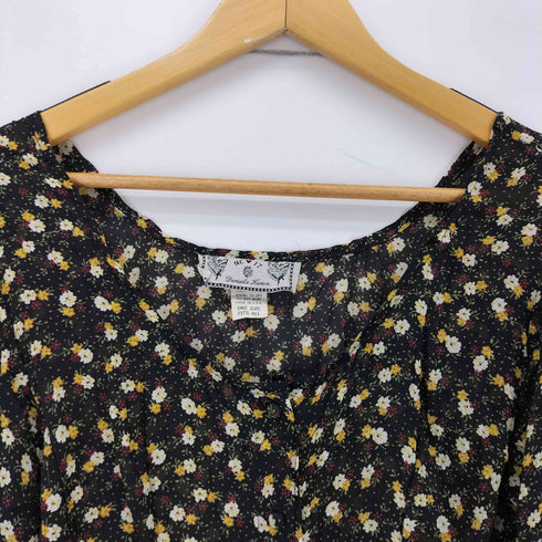 DANIELLE HAREN USA製 小花柄シアーポリワンピース レディース FITS ALL