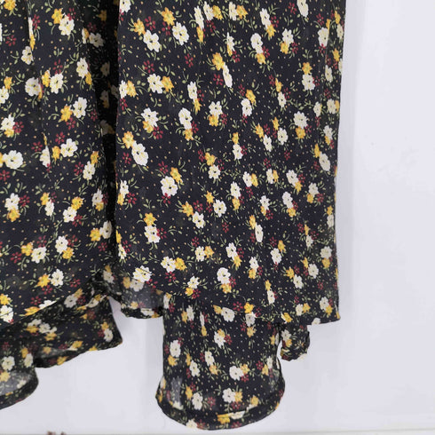 DANIELLE HAREN USA製 小花柄シアーポリワンピース レディース FITS ALL