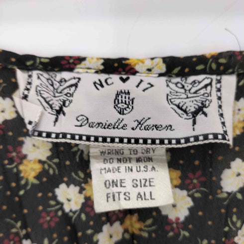 DANIELLE HAREN USA製 小花柄シアーポリワンピース レディース FITS ALL