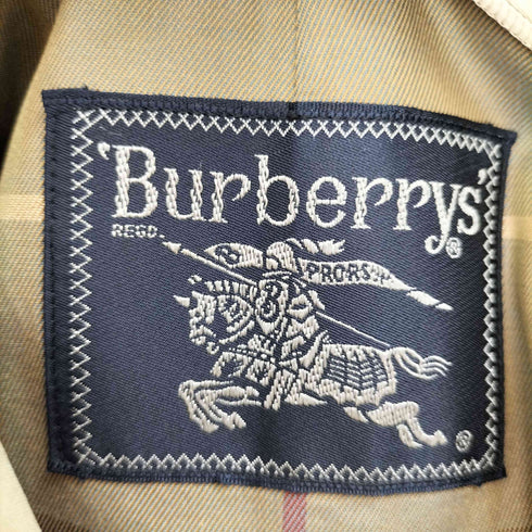 バーバリーズ BURBERRYS 裏地チェック 比翼ステンカラーコート メンズ