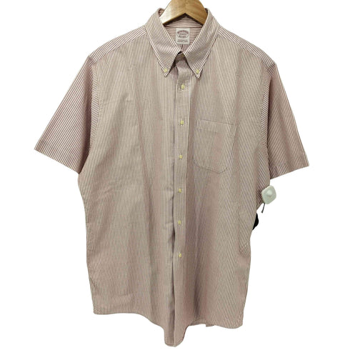 ブルックスブラザーズ BROOKS BROTHERS MAKERS キャンディストライプ ボタンダウン S/S シャツ メンズ