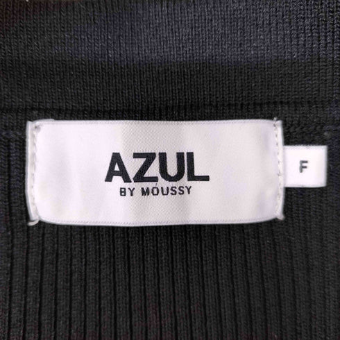 アズールバイマウジー AZUL by moussy レースアップ5分袖ポロカラーニット レディース FREE