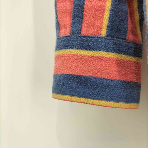 エルメネジルドゼニア Ermenegildo Zegna シャモアクロス ストライプ ボタンダウン シャツ メンズ import:L