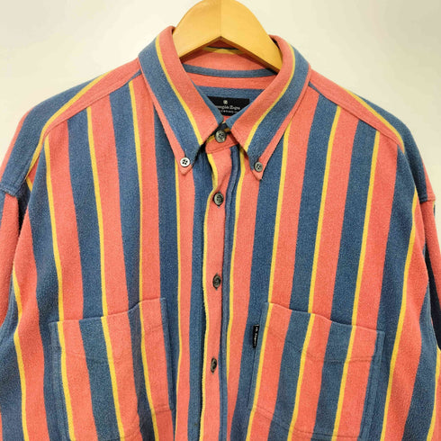 エルメネジルドゼニア Ermenegildo Zegna シャモアクロス ストライプ ボタンダウン シャツ メンズ import:L