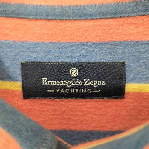 エルメネジルドゼニア Ermenegildo Zegna シャモアクロス ストライプ ボタンダウン シャツ メンズ import:L