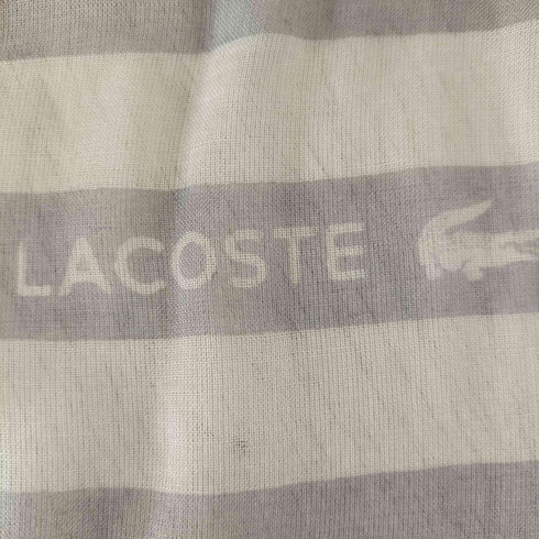 ラコステ LACOSTE ウール混 コットン ボーダー ストール レディース