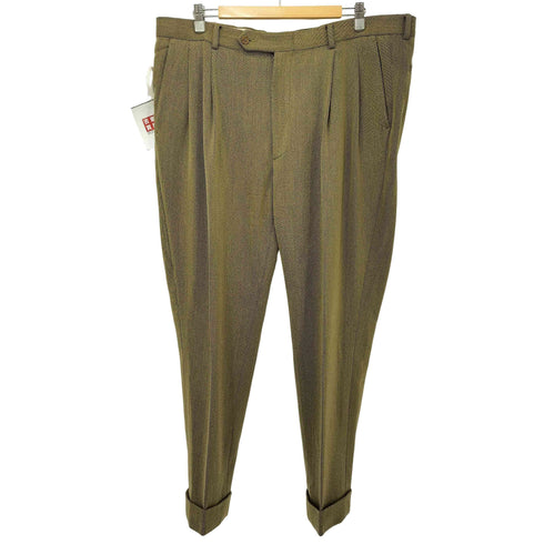 エルメネジルドゼニア Ermenegildo Zegna soft 2タック テーパード スラックス メンズ 56