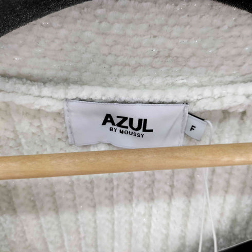 アズールバイマウジー AZUL by moussy WZIPベロアラメモールカーデ レディース FREE