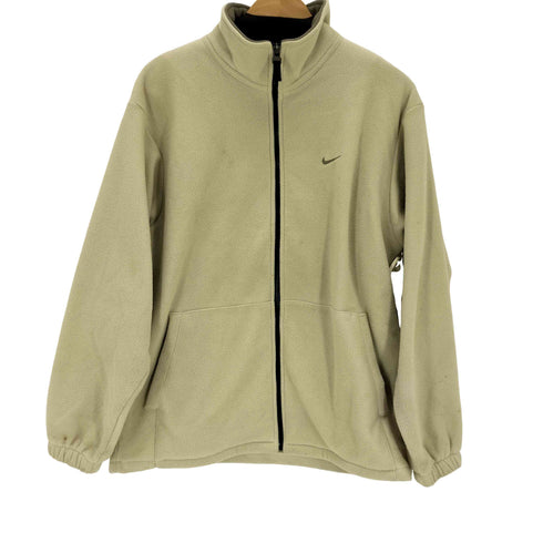 ナイキ NIKE 00s スウッシュロゴ刺繍ジップアップフリースジャケット メンズ M