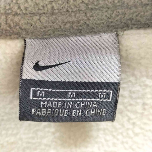 ナイキ NIKE 00s スウッシュロゴ刺繍ジップアップフリースジャケット メンズ M