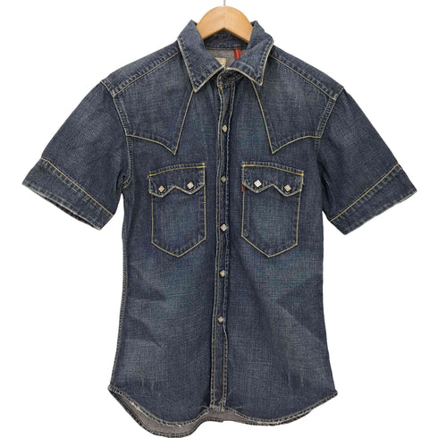 リーバイス Levis 00S 50's~60's 復刻 REDLOOP デニム S/S ウエスタンシャツ メンズ import:M