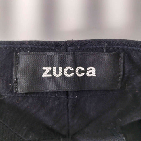 ズッカ ZUCCa ウールポリ ワイドウエストタックデザインテーパードスラックス レディース JPN:L