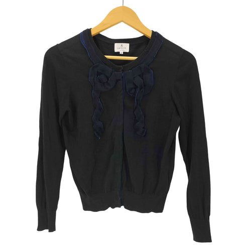 ランバンオンブルー LANVIN en Bleu グログランチュールカーディガン リボン レディース JPN:38