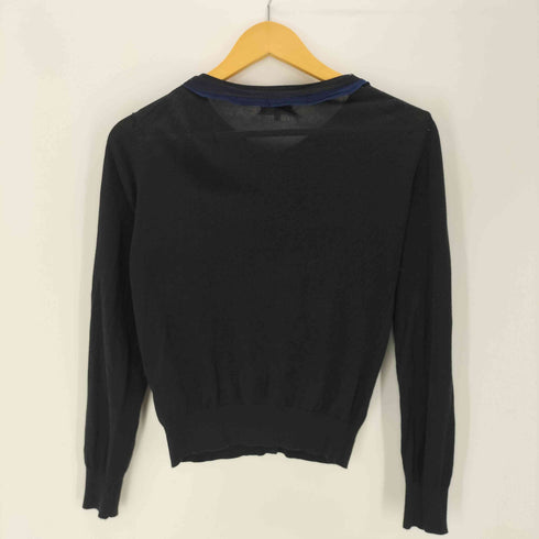 ランバンオンブルー LANVIN en Bleu グログランチュールカーディガン リボン レディース JPN:38