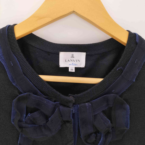 ランバンオンブルー LANVIN en Bleu グログランチュールカーディガン リボン レディース JPN:38