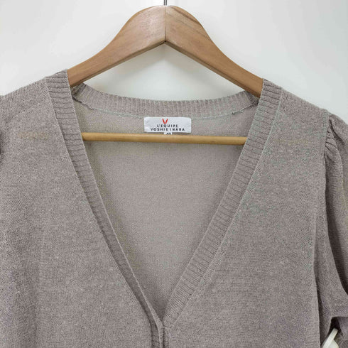 レキップヨシエイナバ LEQUIPE YOSHIE INABA リネン S/S カーディガン レディース JPN:40