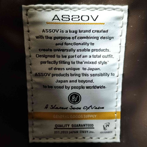 アッソブ ASSOV スエード 巾着 ショルダー バッグ メンズ