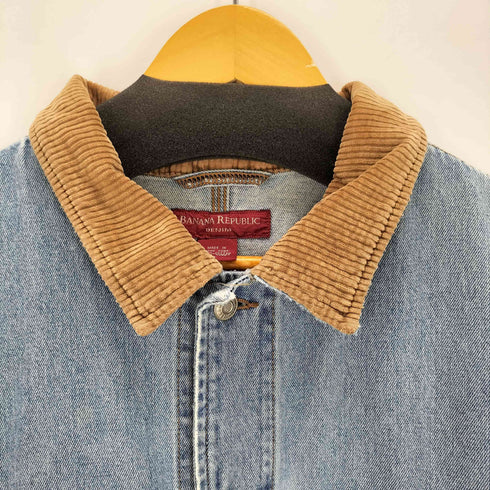 バナナリパブリック BANANA REPUBLIC 90s 襟コーデュロイ デニムジャケット メンズ L