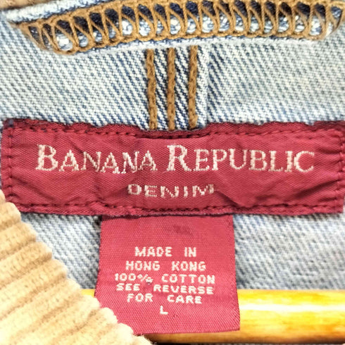 バナナリパブリック BANANA REPUBLIC 90s 襟コーデュロイ デニムジャケット メンズ L