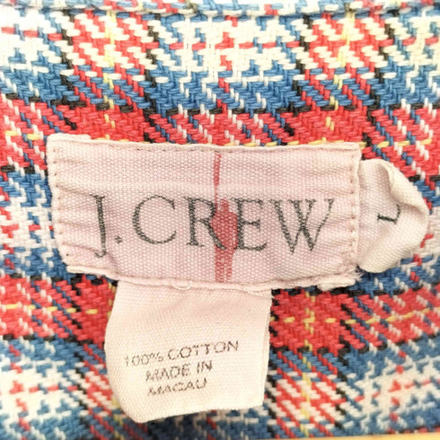 ジェイクルー J.CREW 巨人タグ チェック柄 長袖 ヘビーネルシャツ メンズ import:L