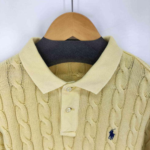 ポロラルフローレン POLO RALPH LAUREN ケーブル コットン ニットポロ クロップド レディース import:XS