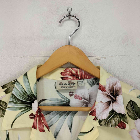 PARADISEBAY MADE IN HAWAII ウッドボタン アロハシャツ メンズ L
