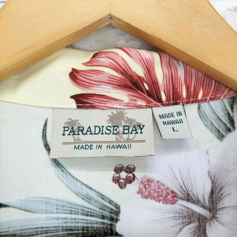 PARADISEBAY MADE IN HAWAII ウッドボタン アロハシャツ メンズ L