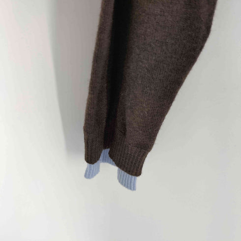 ザラ ZARA コントラストニットカーディガン レディース import:M