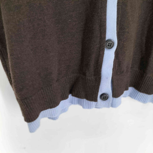 ザラ ZARA コントラストニットカーディガン レディース import:M