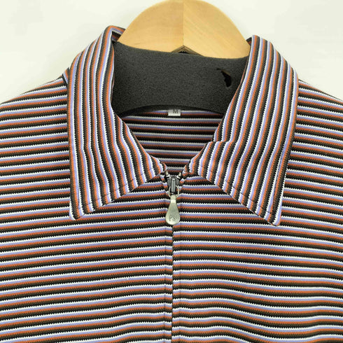 ポールスミスロンドン Paul Smith LONDON マルチカラー ジップアップボーダーシャツ メンズ M